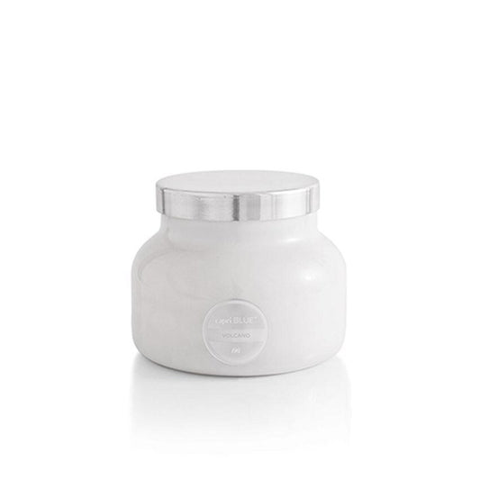 Volcano Candle White Jar